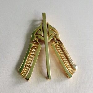 Vintage Gates Of Heaven Articulated Goldtone Pendant